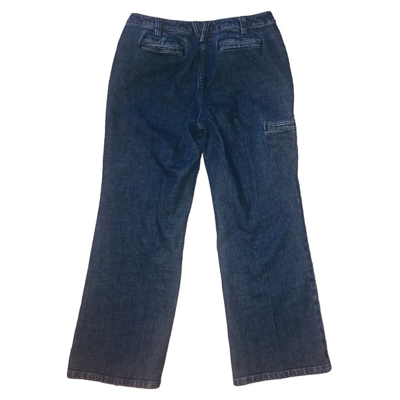 Duluth Trading Bootcut Denim Jeans Medium Wash -5 pocket Size 12- 29 Inseam - Picture 2 of 3